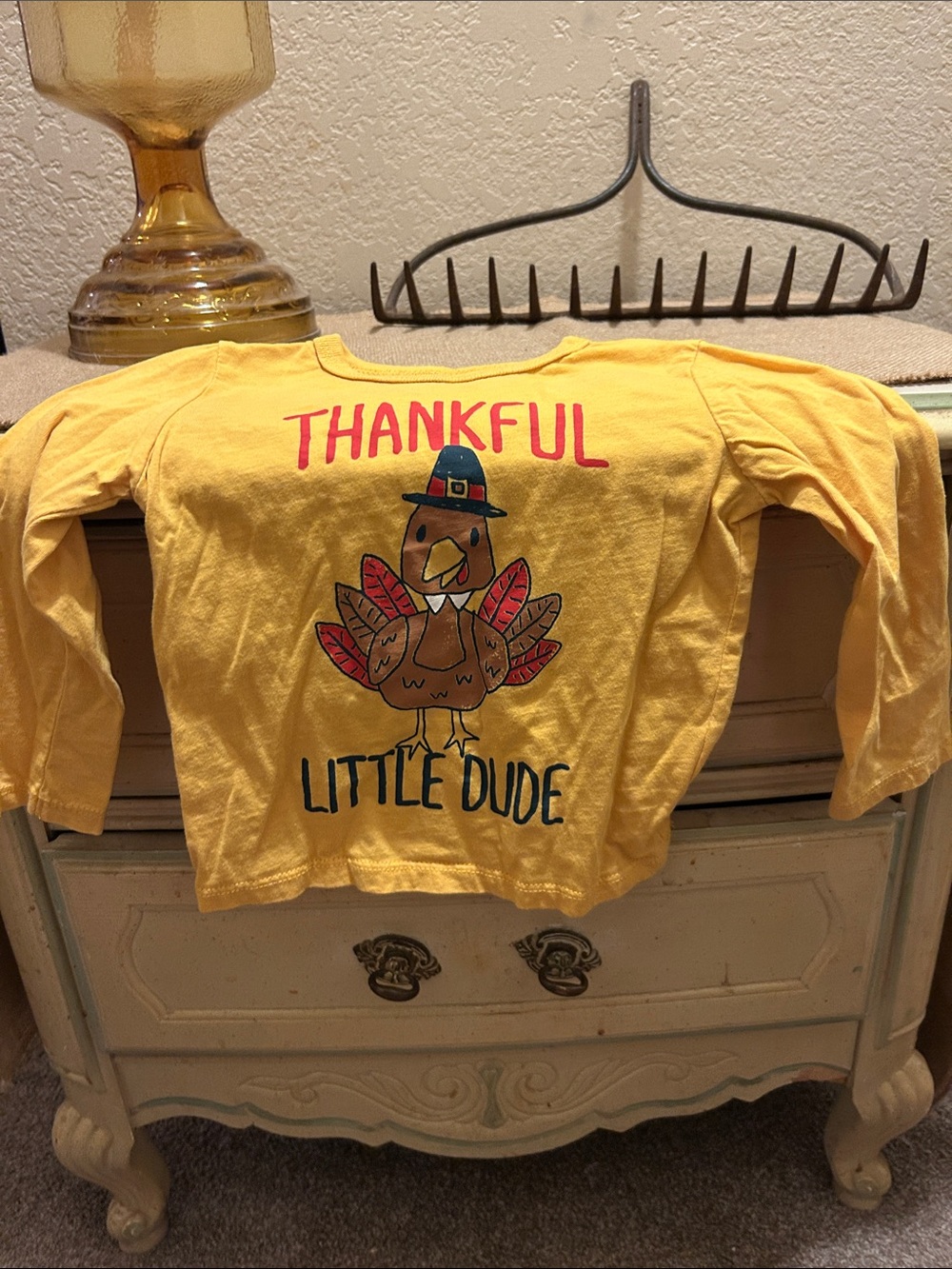 The Children's Place Yellow 'Thankful Little Dude' Long Sleeve Tee